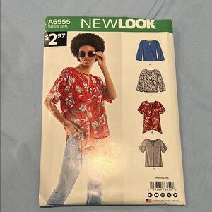 New Look Red and White Floral Top Pattern